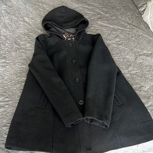 GAP wool hooded swing coat